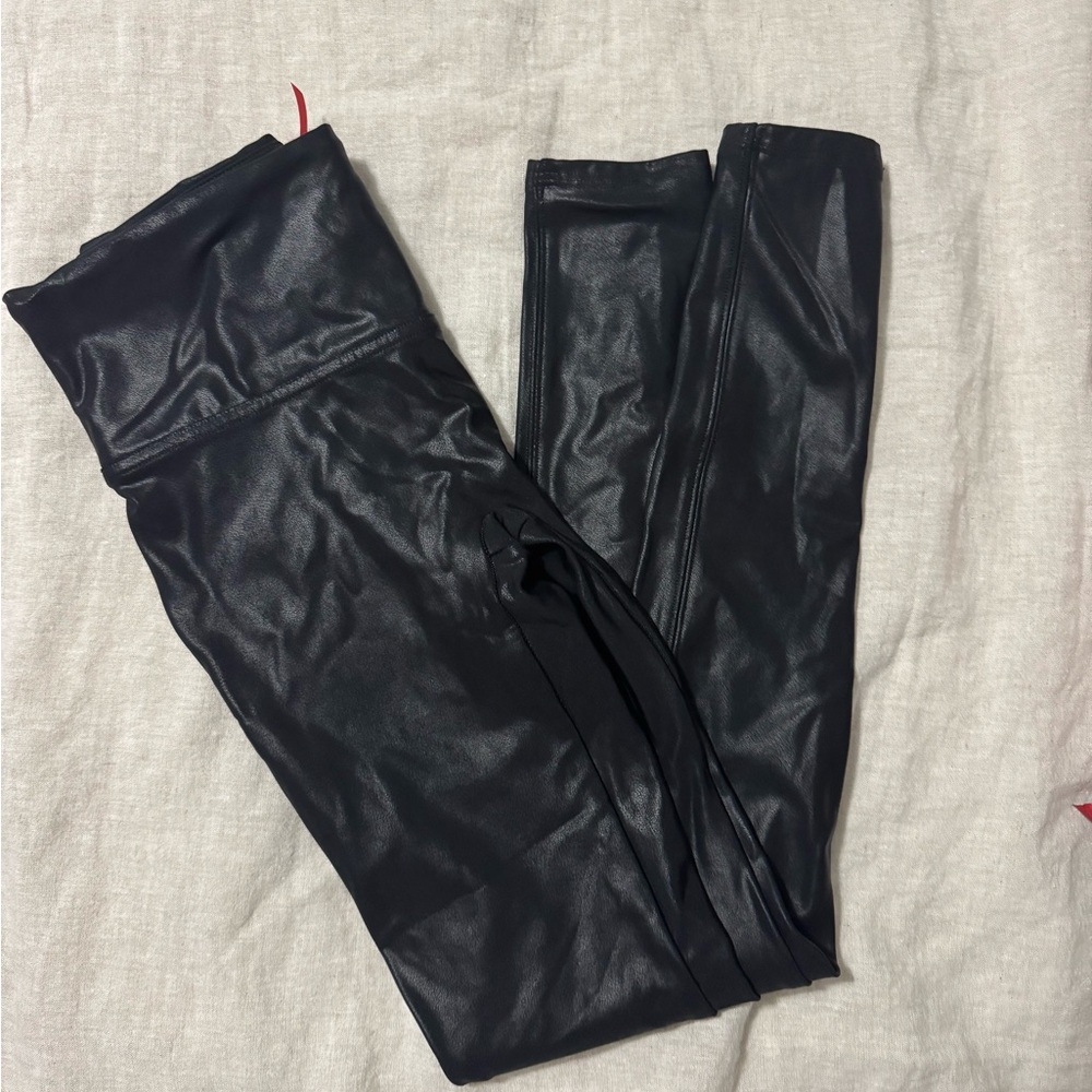 SPANX faux leather Black Leggings